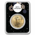 2026 1 oz American Gold Eagle - w/Elegant Merry Christmas Card