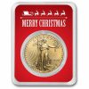 2026 1 oz American Gold Eagle - w/Red Merry Christmas Card