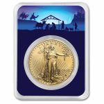2026 1 oz American Gold Eagle - w/Starry Night Nativity Card