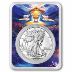 2026 1 oz American Silver Eagle - w/Colorful Nativity Card