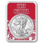 2026 1 oz American Silver Eagle - w/Festive Merry Christmas Card