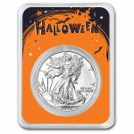 2026 1 oz American Silver Eagle (w/Happy Halloween Card, In TEP)