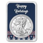 2026 1 oz American Silver Eagle - w/Happy Holidays Snowmen Card