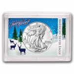 2026 1 oz American Silver Eagle - w/Harris Holder, Happy Holidays
