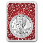 2026 1 oz American Silver Eagle - w/Red Winter Holiday Card