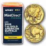 2026 1 oz Gold Buffalo (20-Coin MD® Premier Tube + PCGS FS)