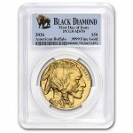 2026 1 oz Gold Buffalo MS-70 PCGS (FDI, Black Diamond)
