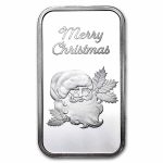 2026 1 oz Silver Bar - Santa
