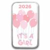 2026 1 oz Silver Colorized Bar - APMEX (It's A Girl, Balloons)