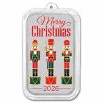 2026 1 oz Silver Colorized Bar - Merry Christmas Nutcrackers