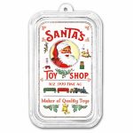 2026 1 oz Silver Colorized Bar - Vintage Santa's Toy Shop Poster