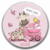 2026 1 oz Silver Colorized Round - APMEX (Baby Girl Giraffe)