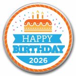 2026 1 oz Silver Colorized Round - APMEX (Birthday Cake)