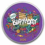 2026 1 oz Silver Colorized Round - APMEX (Birthday Celebration)