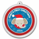 2026 1 oz Silver Colorized Round - Baby's First Christmas