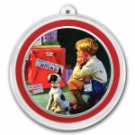 2026 1 oz Silver Colorized Round - Boy & Dog Christmas Gifts