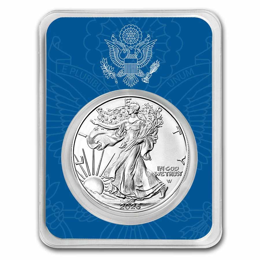 2026 1 oz Silver Eagle - w/United States Seal Card, In TEP