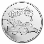 2026 1 oz Silver Round - Truck & Christmas Tree