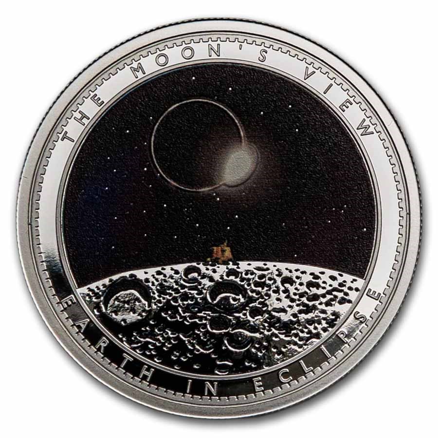 2026 Ascension Island 1 oz Silver Earth in Eclipse (w/ Box & COA)