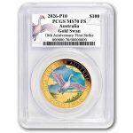 2026 AUS 1 oz Gold 10th Anniversary Colorized Swan PCGS MS-70 FS