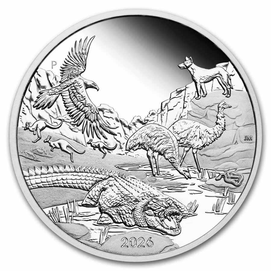 2026 AUS 1 oz Silver Wonders of Australia Outback PF (Box, COA)