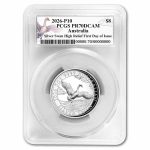 2026 AUS 5 oz Silver Swan PR-70 PCGS DCAM HR FDI, 10th Ann. Label