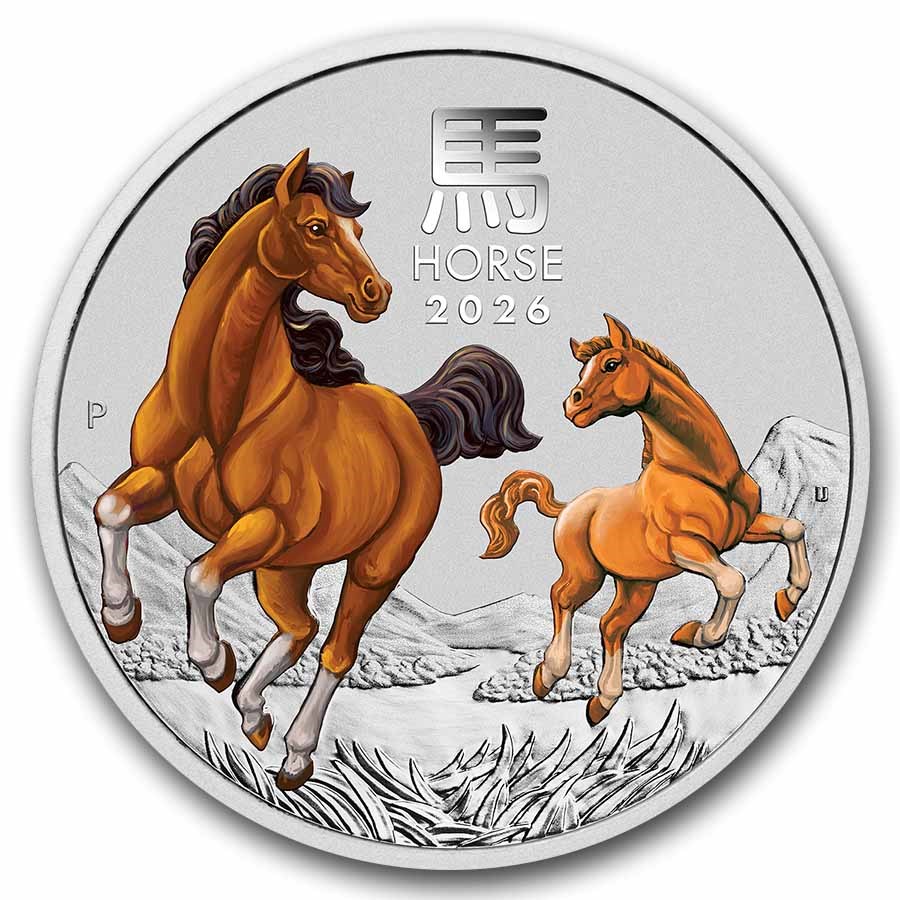 2026 Australia 1 kilo Silver Lunar Horse BU (Colorized, SIII)