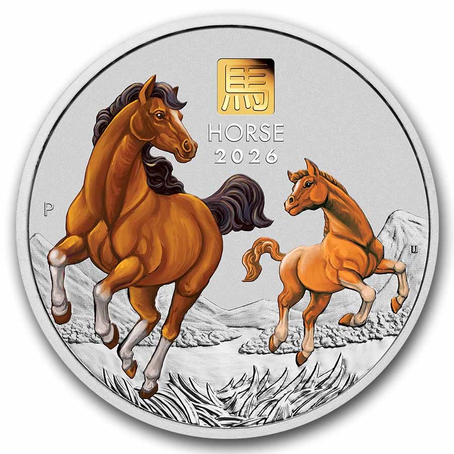 2026 Australia 1 kilo Silver Lunar Horse BU (Gold Privy)