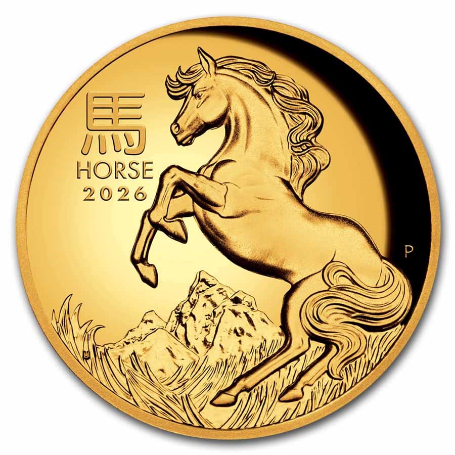2026 Australia 1 oz Gold Lunar Horse Proof (HR, Box & COA)