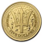 2026 Barbados 1 oz Gold Trident BU