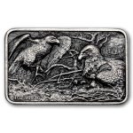 2026 Benin 1 oz Silver Antique P. De Greef Eagle Family