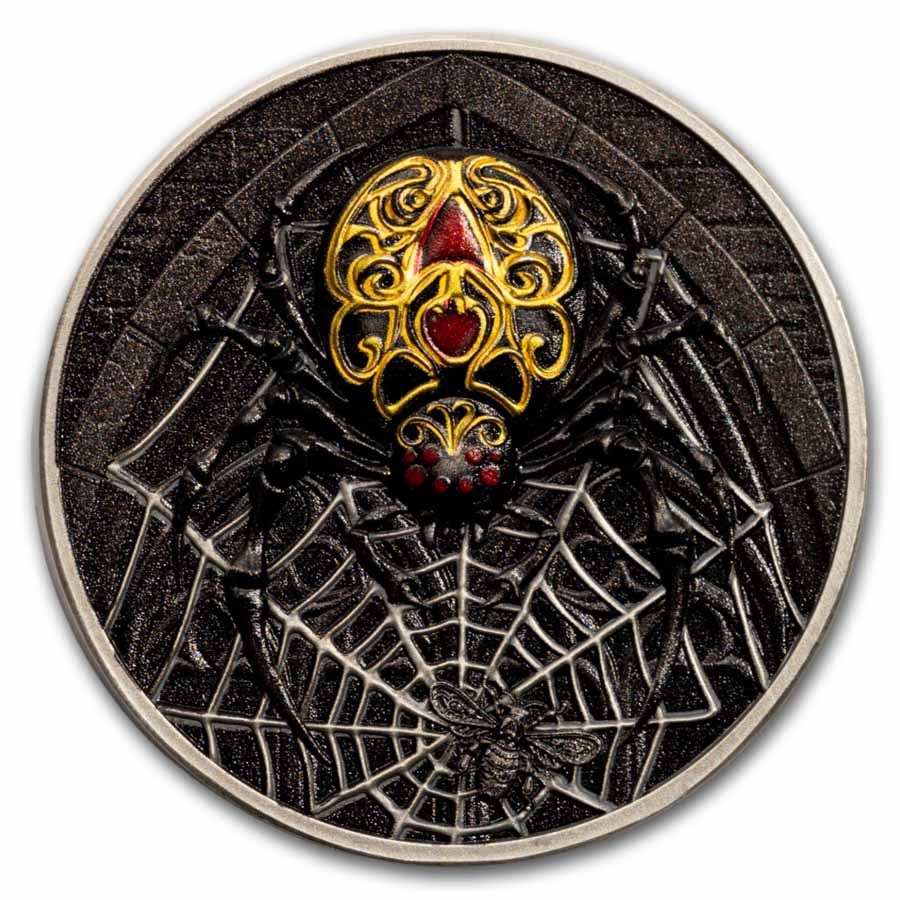 2026 Cameroon 1 oz Silver Creatures of Nocturne: The Black Widow
