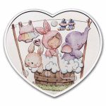 2026 Cameroon 1 oz Silver Heart Shaped: Baby Girl