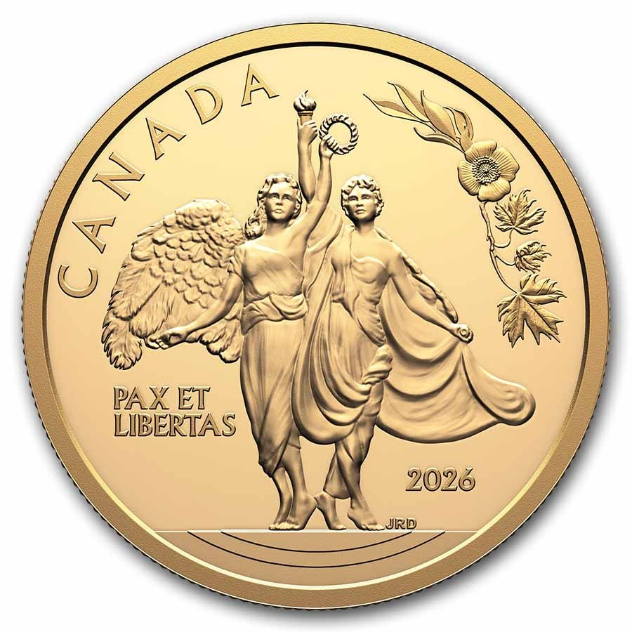2026 Canada 1 oz Gold $200 Allegories of Peace and Freedom