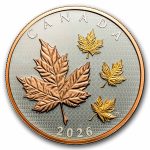 2026 Canada 5 oz Silver Maple Leaves in Motion (Box/COA)