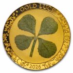 2026 Cook Islands 1 gram Gold $10 Four-Leaf Clover