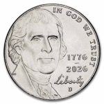 2026-D Jefferson Semiquincentennial Nickel BU