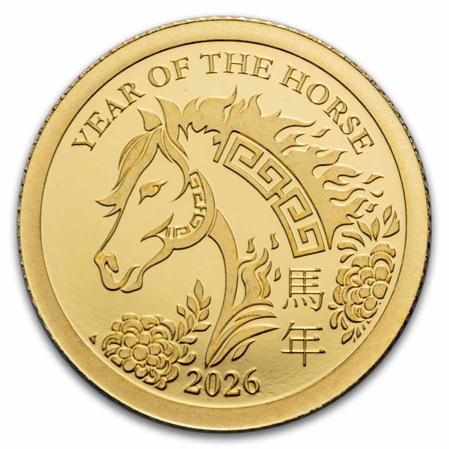 2026 Fiji 1/2 gram Gold Lunar Year of the Horse (In Blister Pack)
