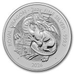 2026 GB 2 oz Silver Royal Tudor Beasts The Royal Dragon BU