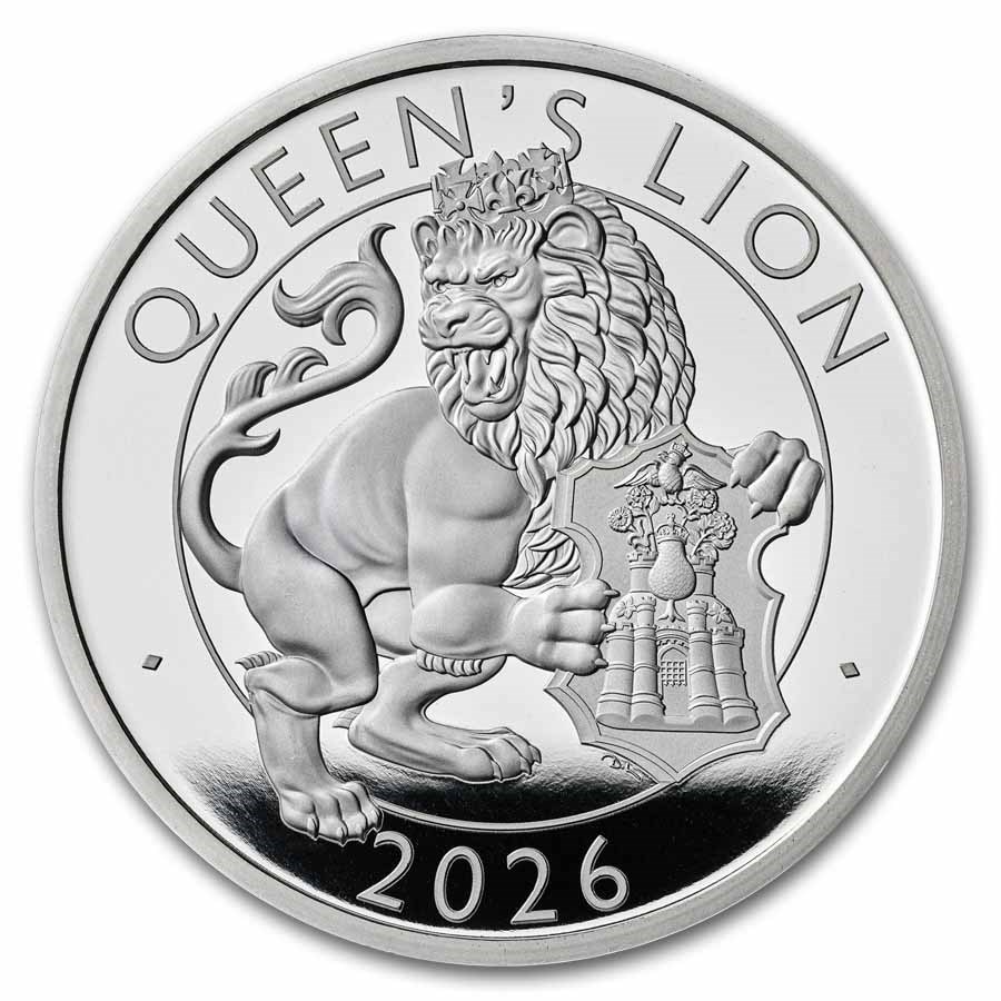 2026 GB Royal Tudor Beasts The Queen's Lion 1 oz Silver Prf