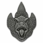 2026 Ghana 1/2 oz Silver Antique T-Rex Footprint Shaped Coin