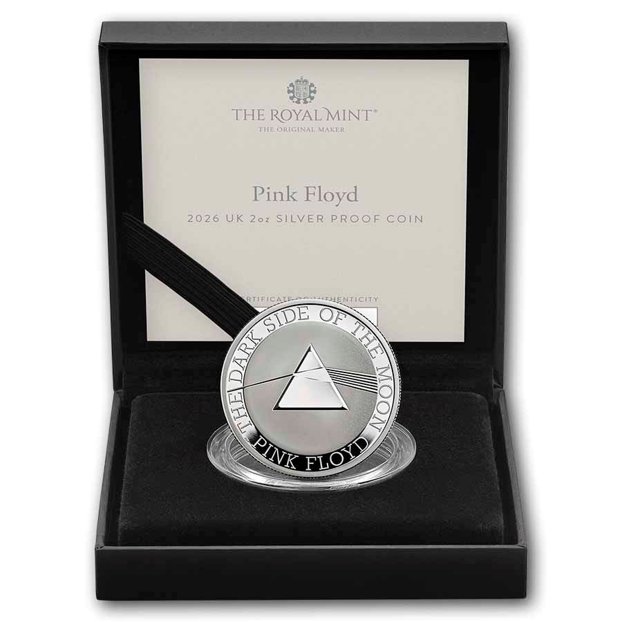 2026 Great Britain 2 oz Silver £5 Proof Pink Floyd Coin