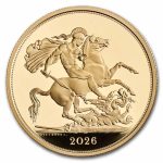 2026 Great Britain Gold Sovereign Proof Coin (Yellow Gold)