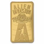 2026 Liberia 1/200 oz Gold Alien Invasion Coin Bar