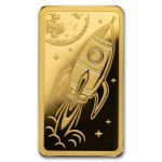 2026 Liberia 1/200 oz Gold Retro Rocket Coin Bar