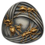 2026 Liberia 1 oz Silver Möbius Strip Ants Shaped Coin