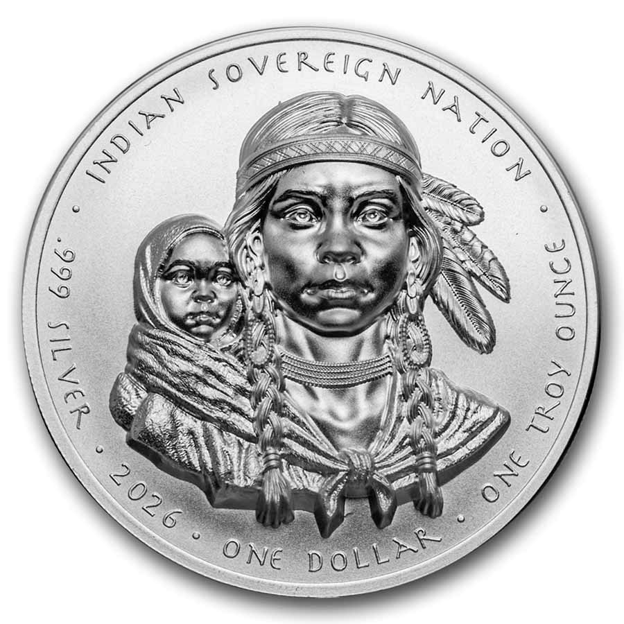 2026 Liberia 1 oz Silver Sacagawea Silver Dollar UHR