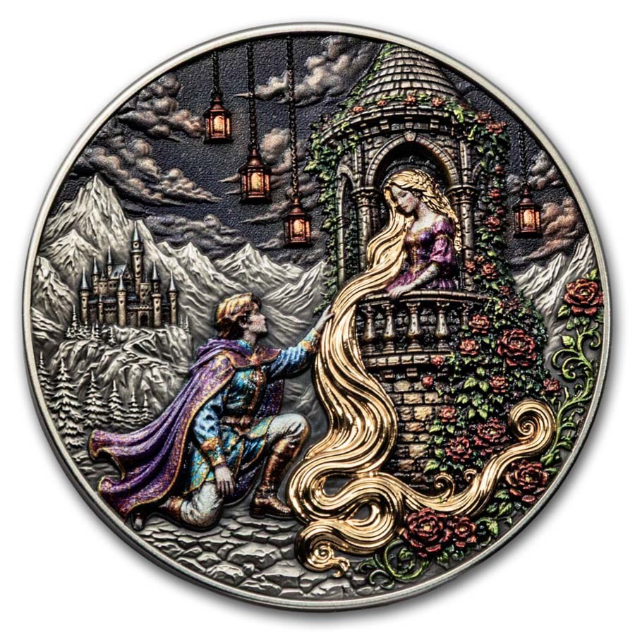 2026 Liberia 2 oz Silver Love Stories: Golden Story (Box & COA)
