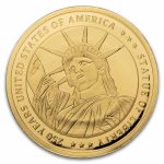2026 Liberia $25 1/200 oz Gold Statue of Liberty Proof