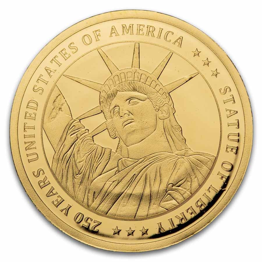 2026 Liberia $25 1/200 oz Gold Statue of Liberty Proof